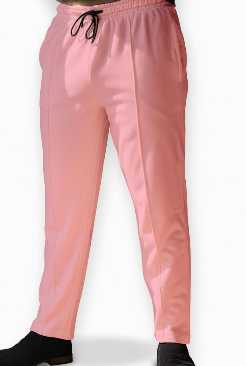 Light Pink Line Pleated Trouser - Image 4