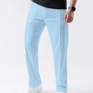 Light Blue Line Pleated Trouser - Unisex